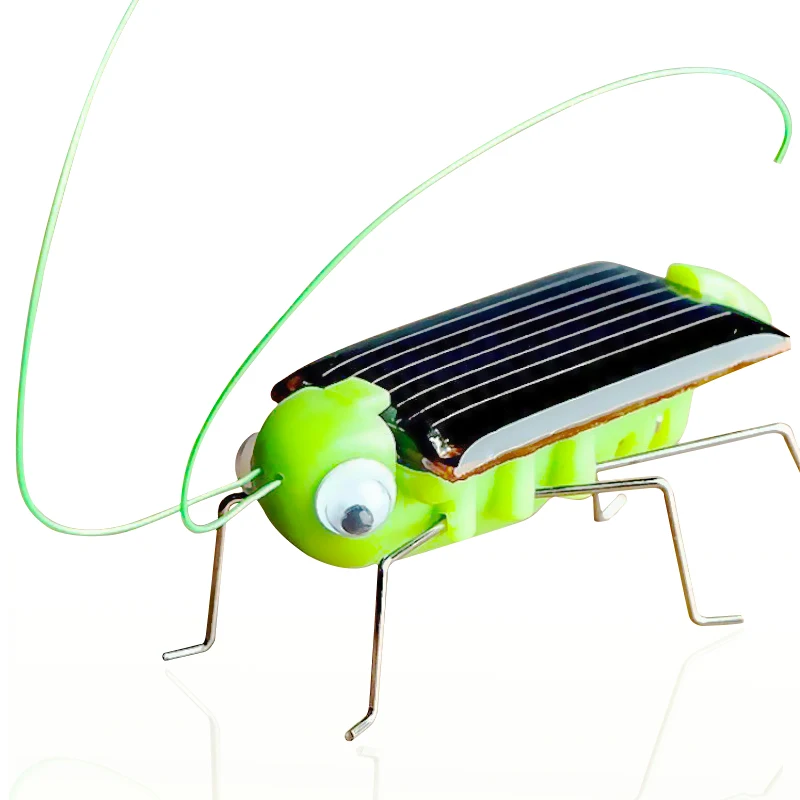 Novelty and Funny Solar Energy Grasshopper Mobile Insect Robot Toys Children Education Toys Funny Interactive Outdoor Gifts
