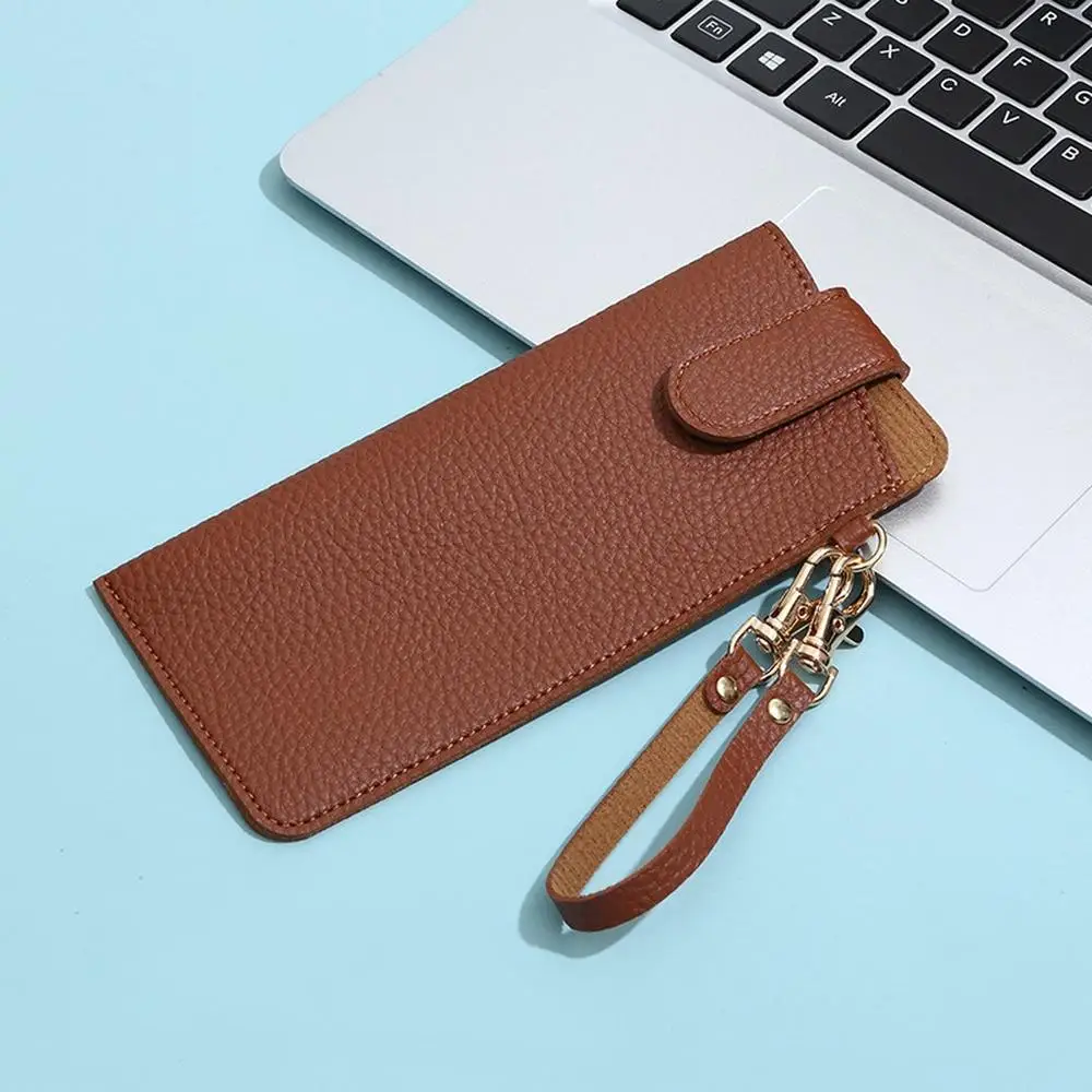 Lychee Pattern Water-Resistant PU Leather Eyewear Case - Durable & Easy to Maintain