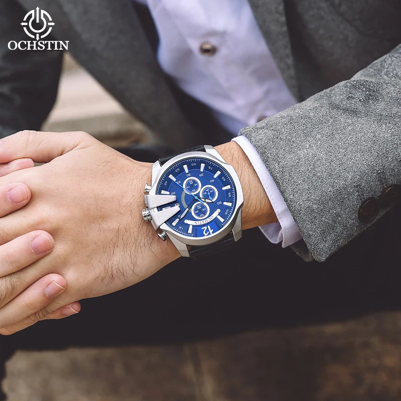 ochstin aviator multi-function quartz mechanical men's waterproof wristwatch new 2024 sports street men's quartz watch