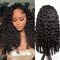 40 pouces 12A perruques de cheveux humains bouclés birmans boucles de lutin brésiliennes 250% perruque frontale en dentelle transparente pour les femmes perruque bouclée birmane 2