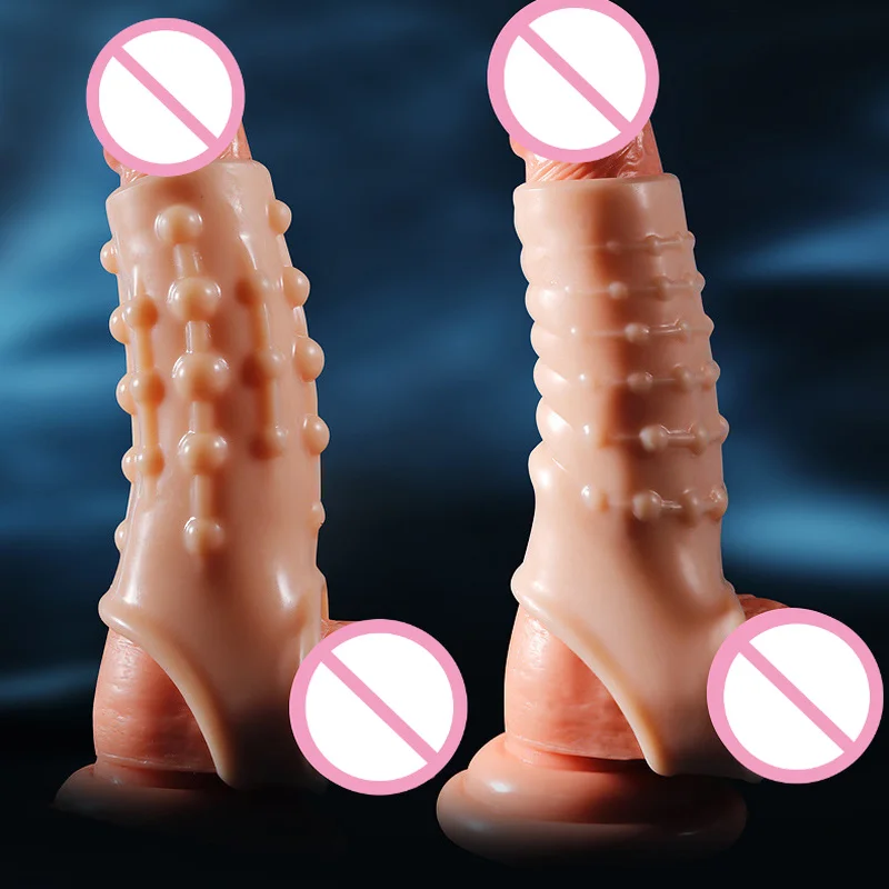 Cock Ring Penis Sleeve Penis Enlargement Granule Clitoris Stimulate G-spot Delay Ejaculation Anal Plug Sex Toys For Men Sex Shop anal sex toys condom penis sleeve
