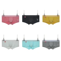 Open Front Underwear Men Coton Boxer Shorts Hommes Culotte Respirante Homme 3