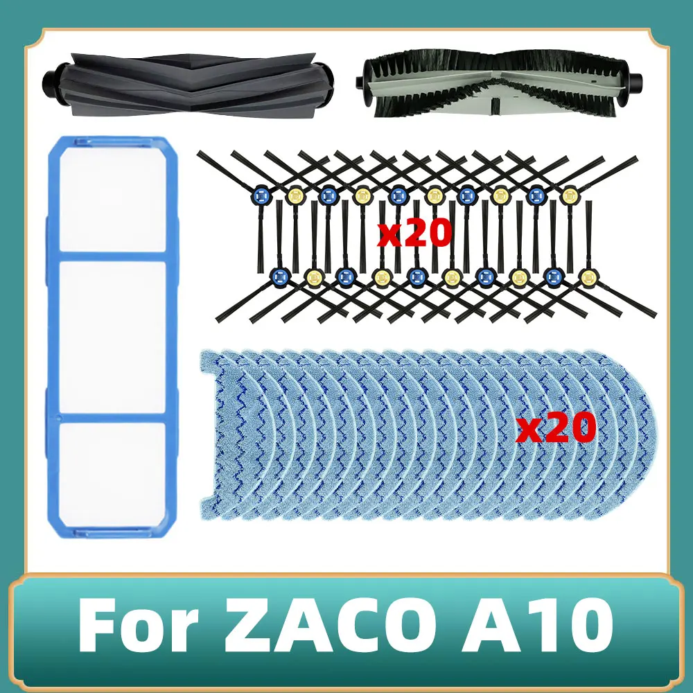 

For ZACO A10 Robot Vacuum Cleaner Main Side Brush Mop Cloths Rag Primary Filter Replacement Spare Parts Accessories Attachment