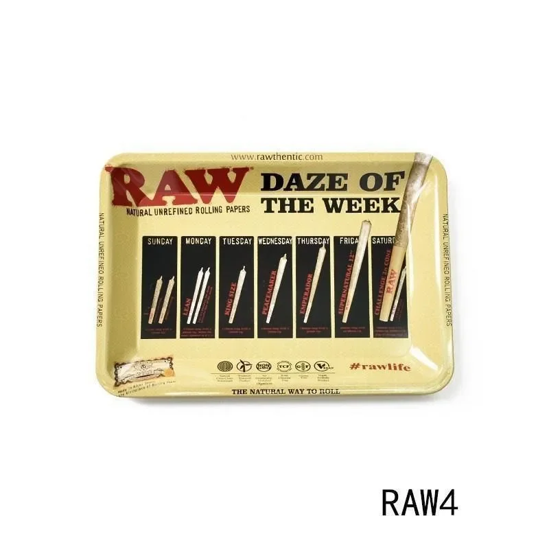 Colorful Metal Rolling Tray Tobacco Plate Cigar Smoking Accessories Sundries Storage Container 180*125mm