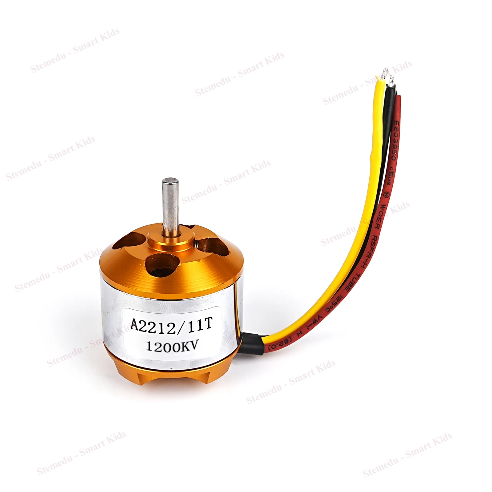 Moteur brushless KV2450 pour multicopter, vue de dessus avec les vis de montage et le stator.