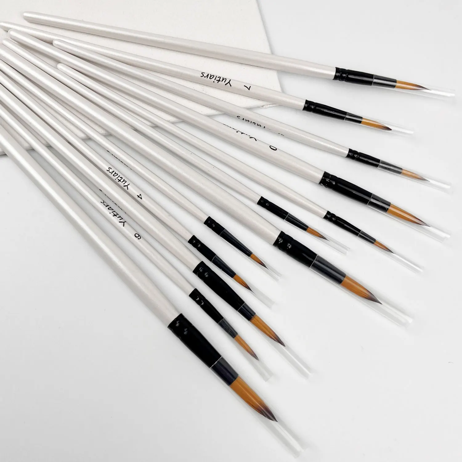 12pcs Round Paint Brush Set - Professional Nylon Bristles for Watercolor, Acrylic, Oil Painting, Face & Body Art, Nail Designs 3