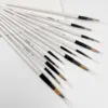 12pcs Round Paint Brush Set - Professional Nylon Bristles for Watercolor, Acrylic, Oil Painting, Face & Body Art, Nail Designs 3