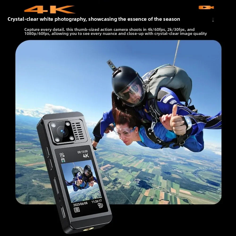 VivaCT4K 360 ° 파노라마 액션 카메라 WiFi EIS 손떨림 보정 웨어러블 카메라 (오토바이 라이딩용)