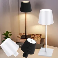 LED Desk Lamp Touch Switch 3 Colors Dimming Rechargeable For Bar Restaurant Study Club Dinner Ambiance Decor Table Lighting 1