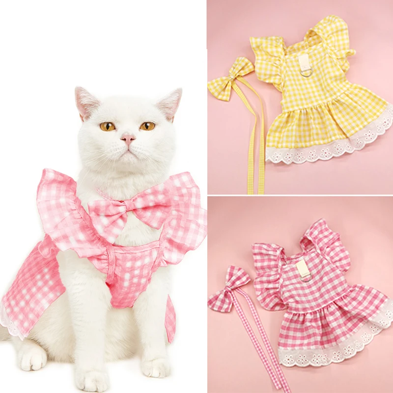 Pet Clothes Summer Dog Dress Bow Tie Skirt for Small Dogs Pet Skirt Dog Clothes Puppy Vest Clothes Chihuahua Yorkshire