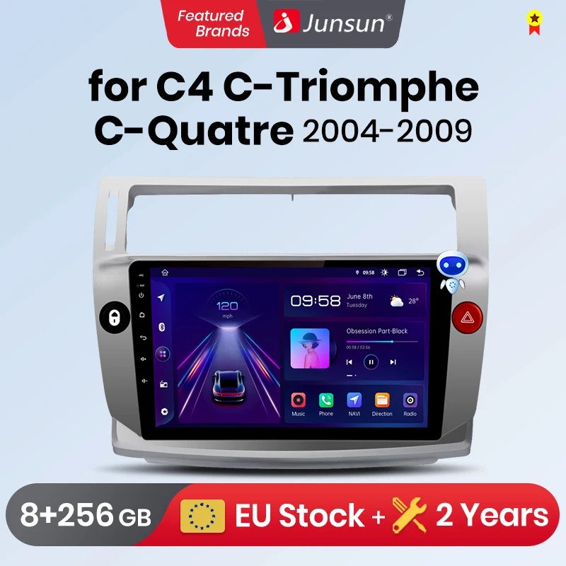 Junsun V1 Wireless Carplay 256GB 2Din Android Auto Car Radio For