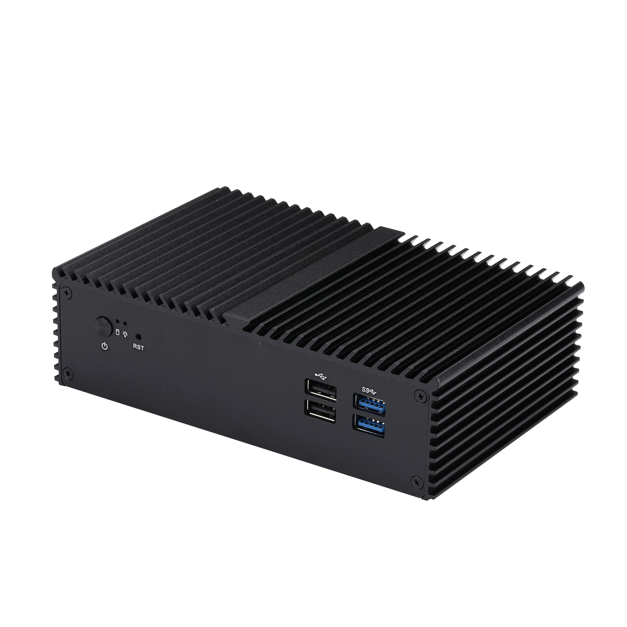 Qotom Mini PC 4 Lan Celeron J6412 AES-NI soutenir 32G RAM 2GHz 2USB2.0 2USB3.0 P95.ense Gateway Routeur Pare-enquêter Mini PC Q790G4