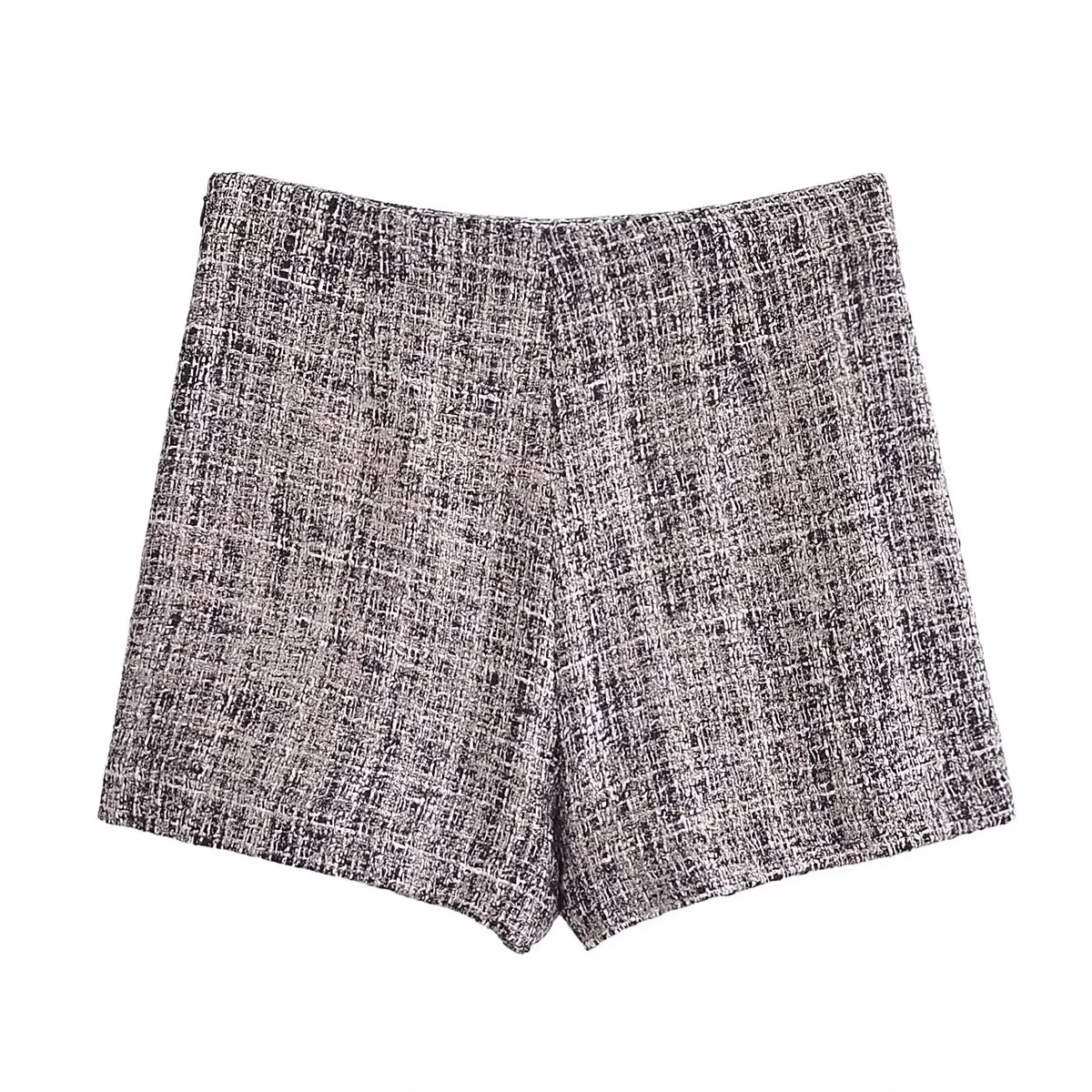 

TRAF Female Check High-Waist Mini Skorts Side Unilateral Invisible Zipper 2023 Autumn Vintage Slim High Waisted Woman's Skort