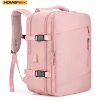 HOMEFISH Travel Backpack for Women Expandable Weekender Hiking Laptop Backpack with USB Port Large Waterproof 40L Men's Backpack - Image 2
