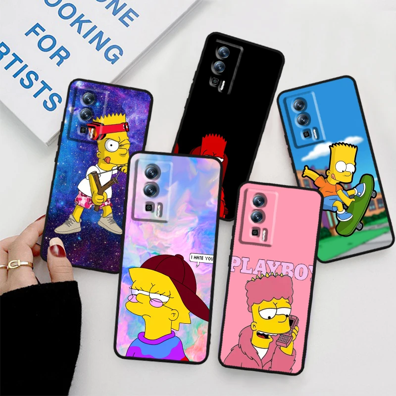 The Simpson Boy Family Per Xiaomi Redmi 9A 9C 9At 10C 9 9T 10 12C 13C 8 12 K60 A1 K50 K40 5G Black Funda Phone Case