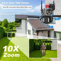 Caméra WiFi IPC360 Home 8K 16MP avec zoom optique 10X, quatre objectifs, trois écrans, surveillance, suivi automatique, extérieur 360° °   Caméra IP 3