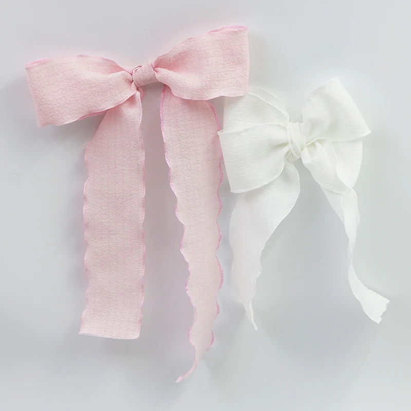 9m/roll 4cm Lotus Leaf Pleated Edge Ribbon Wave Fish Tail Ribbon Party Decoration Hair Accessories Bow Flower Gift Packaging