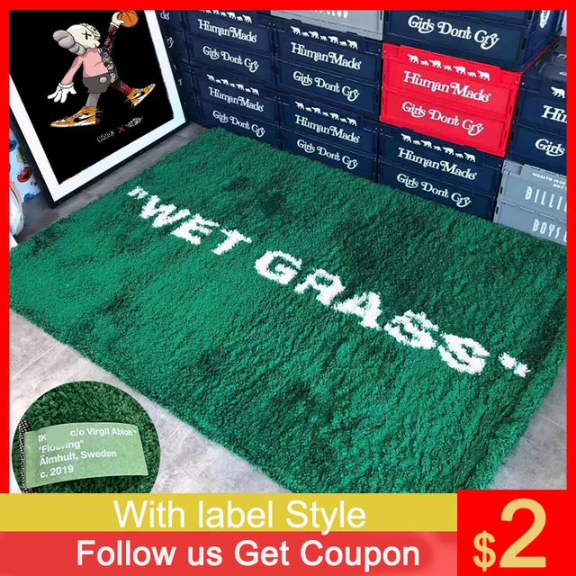 Carpets Bedroom Grass Carpet, Wet Grass Plush Carpet