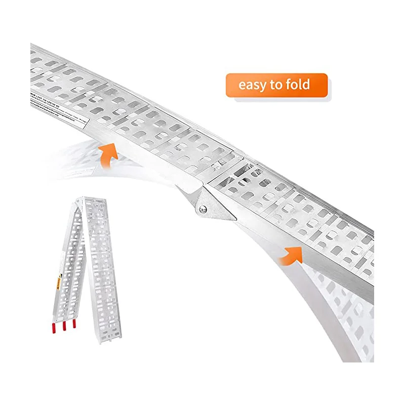 Aluminum Ladder ATV 1pc for Pickup Trucks 7.5 FT Aluminum Portable Ramps 750 Lbs Capacity Scrambling Motorcycle Ladder