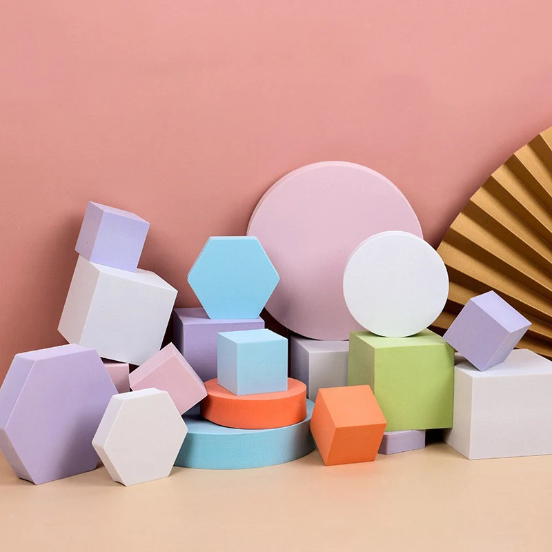 Party Photo Props Creative Hard Foam Geometric Cube Life Photo Material Three-dimensional Ornaments Photography Props Makeups Cube Photoshoot