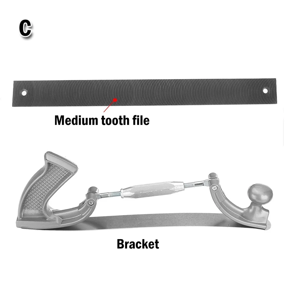 Feile Zähne Feile Heimwerkzeuge Karosserie gebogen Silber Stahl 1 PC 14 Zoll Feilenhalter Polierer Feilen für Sand flach Schön – Detail 29