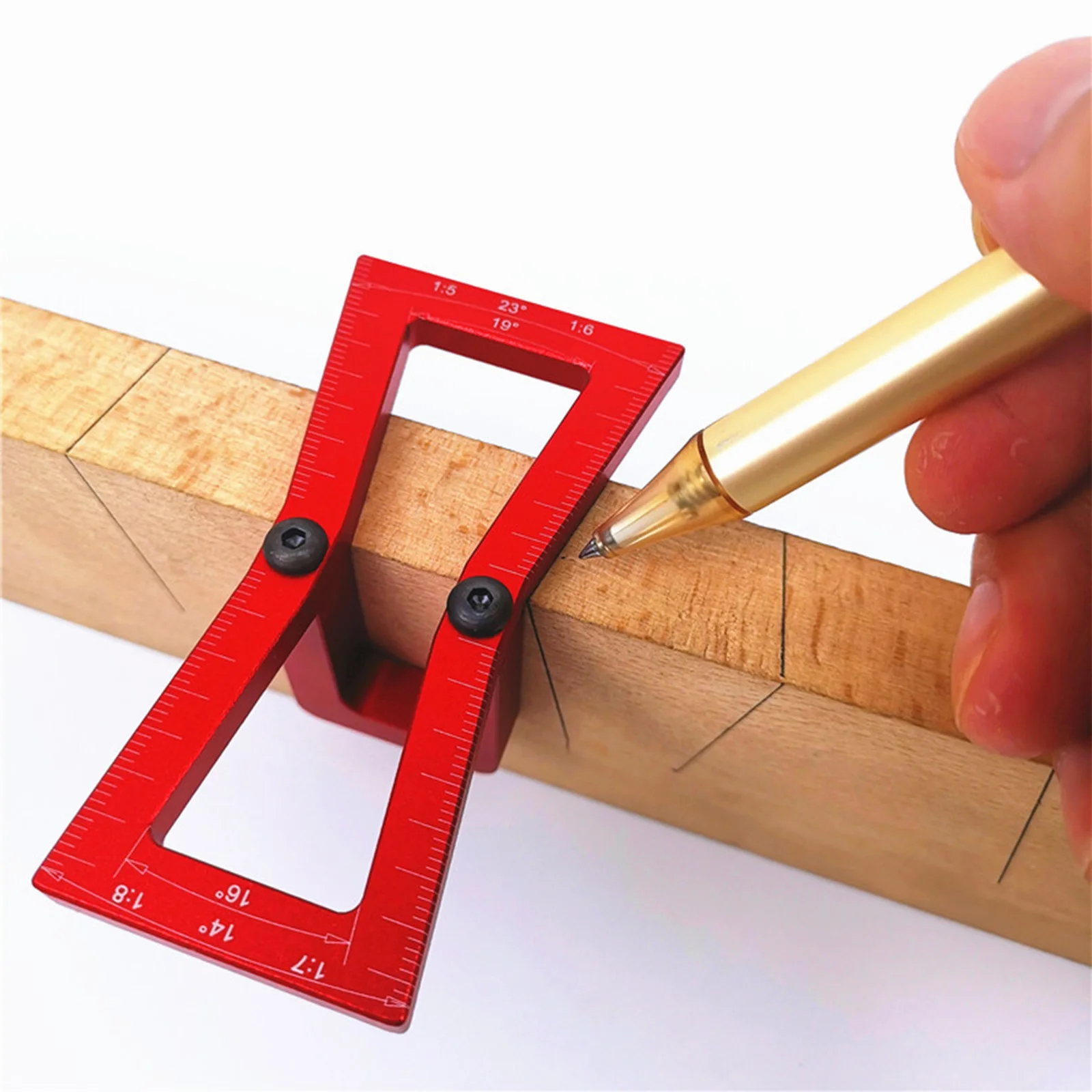 

Dovetail Marker Guide Dovetail Making Jig Aluminum Alloy Featuring 1:5 1:6 1:7 1:8 Slopes for Woodworking DIY Wooden Joints