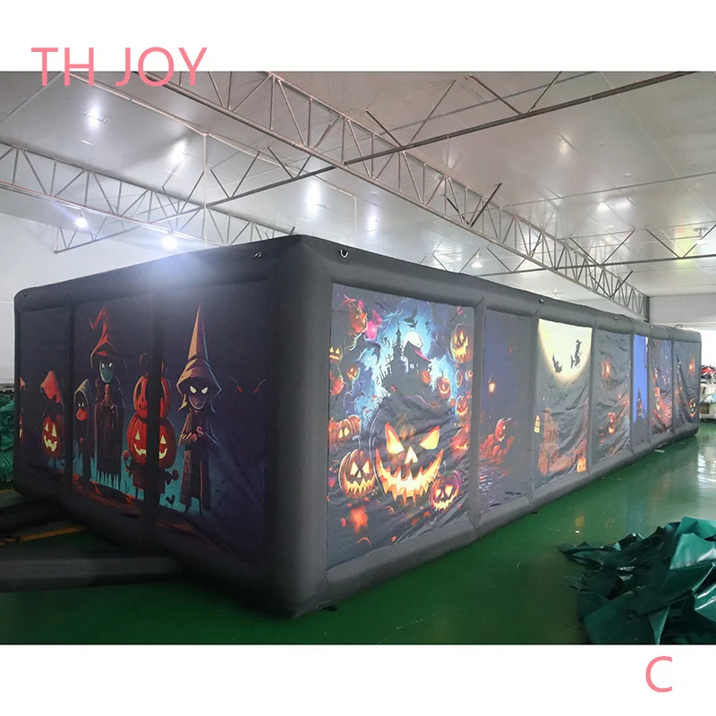 Fast Shipping,inflatable haunted house maze,2024 newest full printing Halloween inflatable maze tag for sale 3