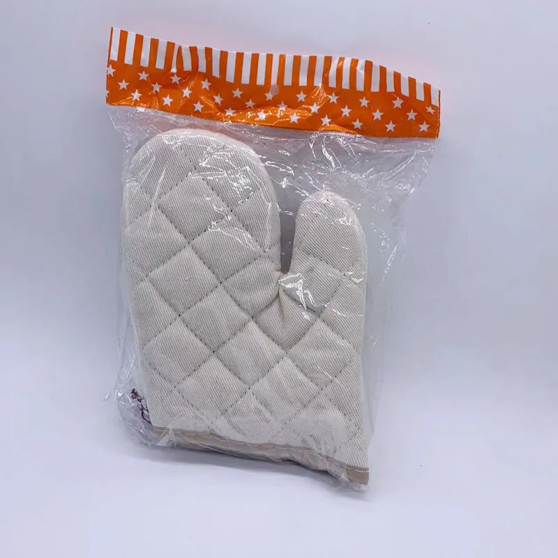 Thickened small cotton cloth baking gloves, high-temperature resistant gloves, insulation oven, microwave oven (2