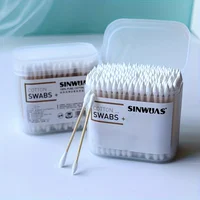 200PCS boxed double-headed cotton swabs, disposable cotton pads, ear swabs, tampons 1