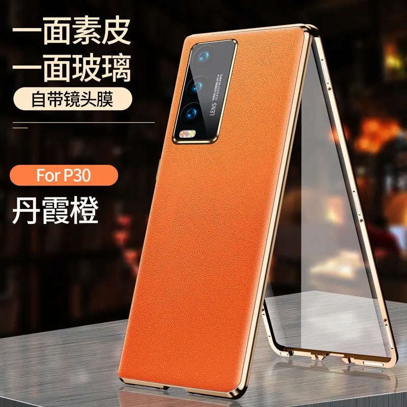 

Чехол для Huawei P30 ELE L29 L09, полное покрытие корпуса, переднее стекло, прозрачный чехол с задней крышкой, чехол из искусственной кожи для Huawei P30, искусственная кожа