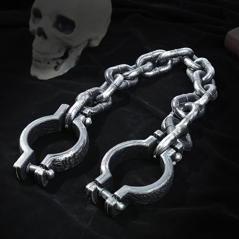 Halloween Party Plastic Chain Horror Props Haunted House Decoration Supplies Prisoner Costume Cosplay Accessories Fake Chains