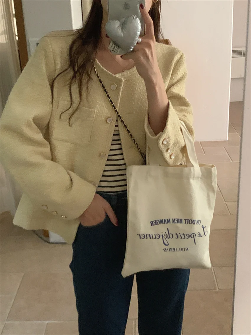 Arazooyi Weave Blazers Fashion Women Office Wear Lady Autumn 2023 Elegant All Match Chic New Slim-Fit High Street Coats