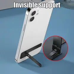 Ultra Thin Mini Phone Kickstand Universal Desktop Phone Holder Stand Metal Steel Folding Desk Bracket For IPhone Samsung