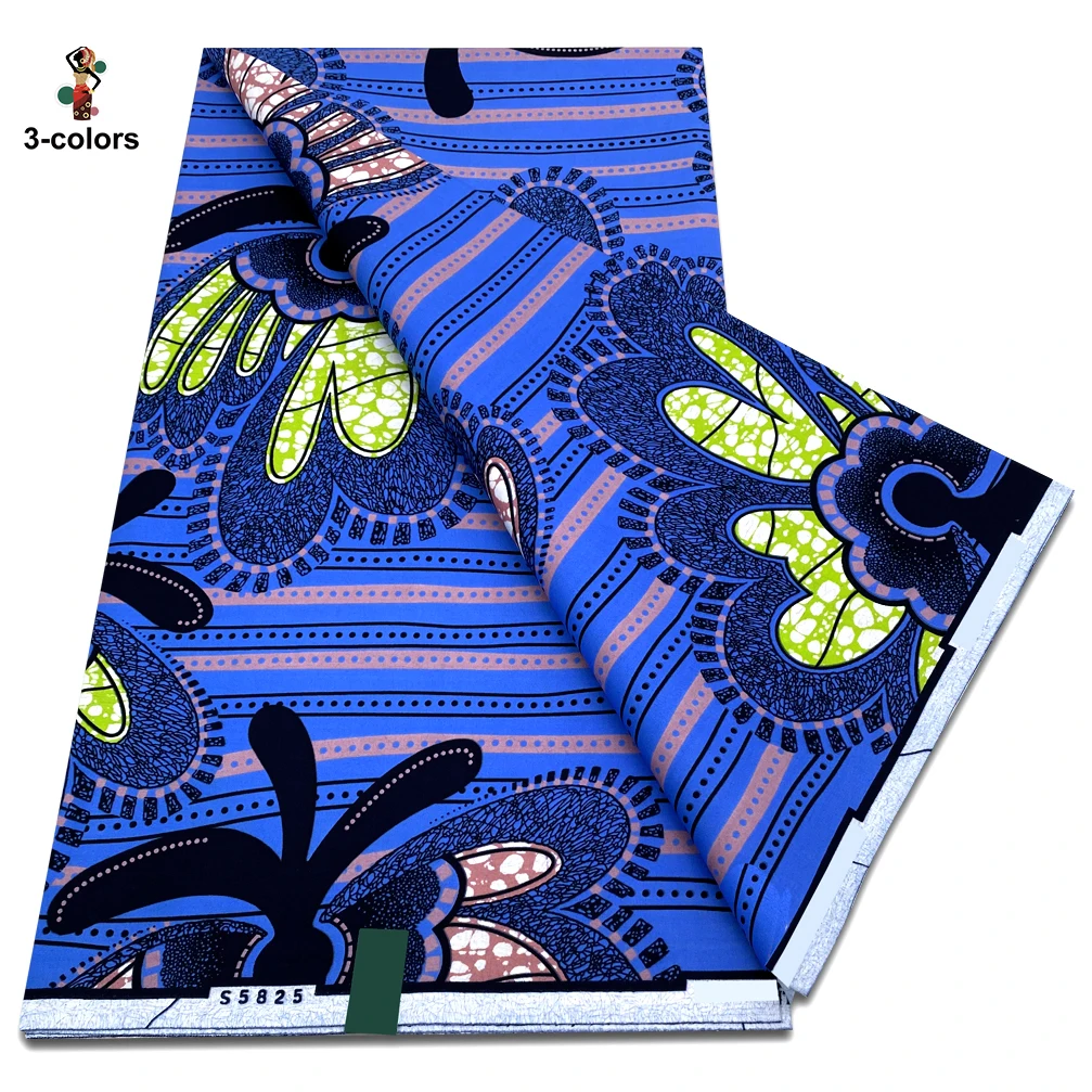 2025 Guaranteed Veritable Original African Wax Print Fabric Real Nigerian 100% Cotton Ankara Wax Fabric Soft Pagne Spuer Batik 4
