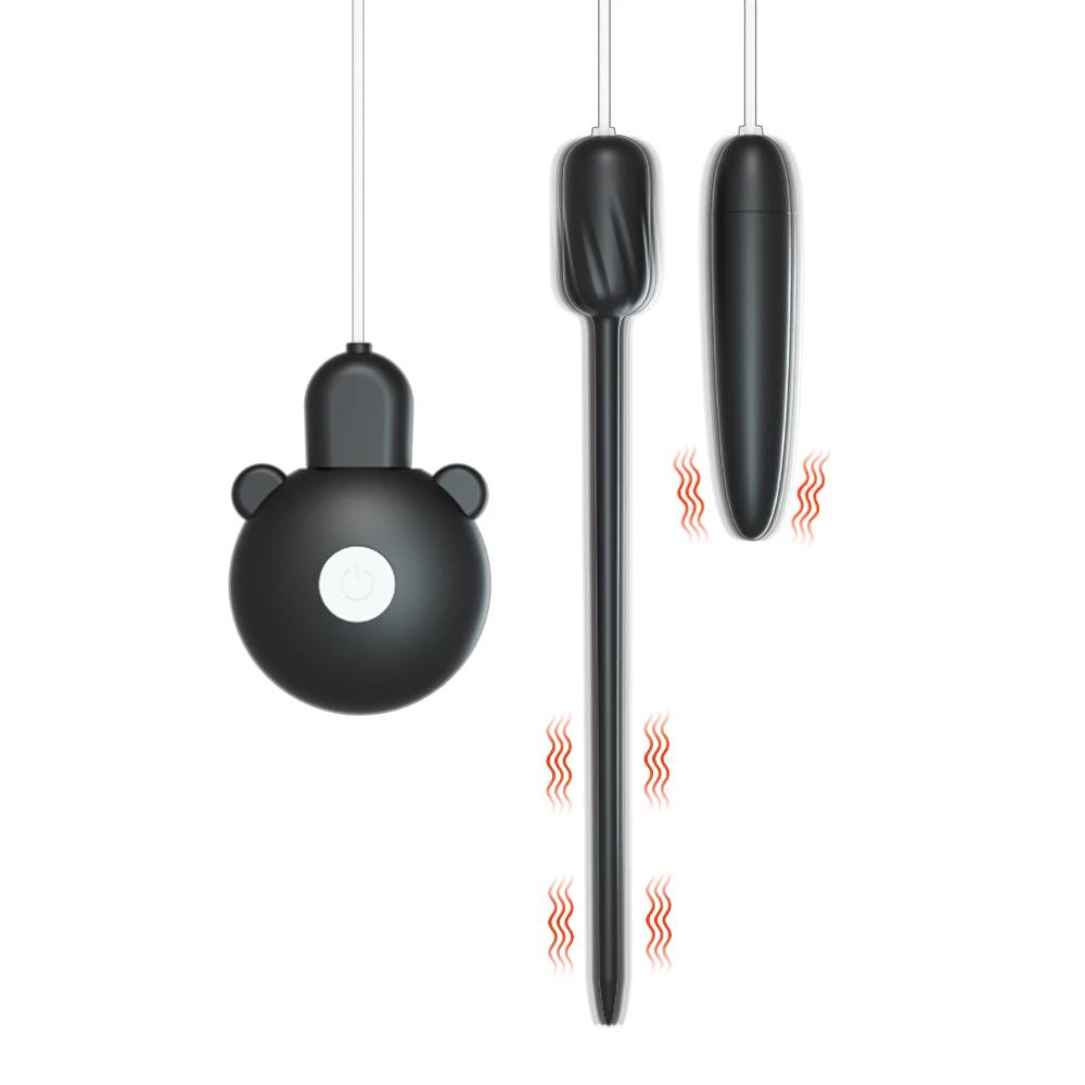 Remote Control Male Urethral Vibrator 10 Frequency Vibrating Urethra Stimulation Penis Plug Insertion Urethra Sound Dilator penis sex toys