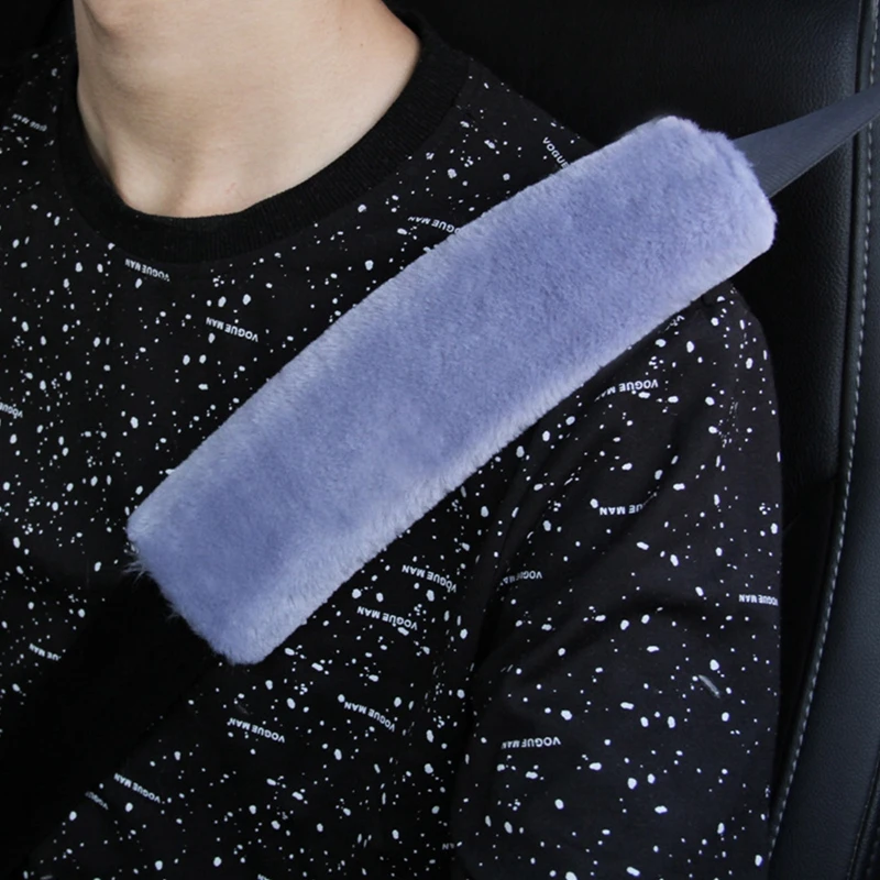 

1 Pair Fashion Soft Non-Slip Safety Belt Shoulder Protection Multicolor Cover Car Headrest Shoulderpads Seat Belt Sets Car