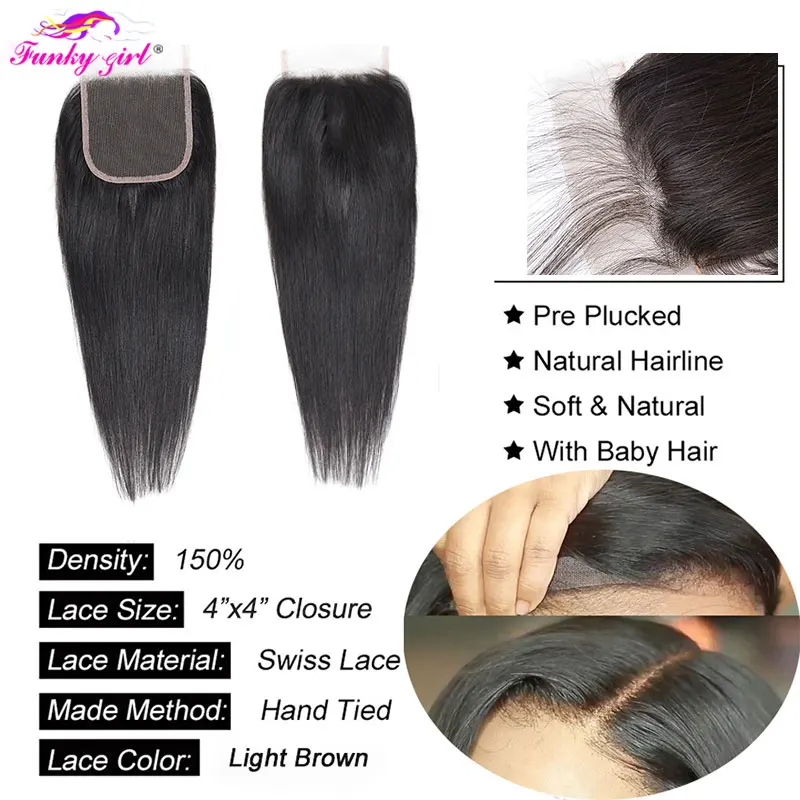 30 32Inch Peruvian Bone Straight Bundles With Closure Transparent 13x4 Lace Frontal With Bundles Hair Weave Bundles With Closure