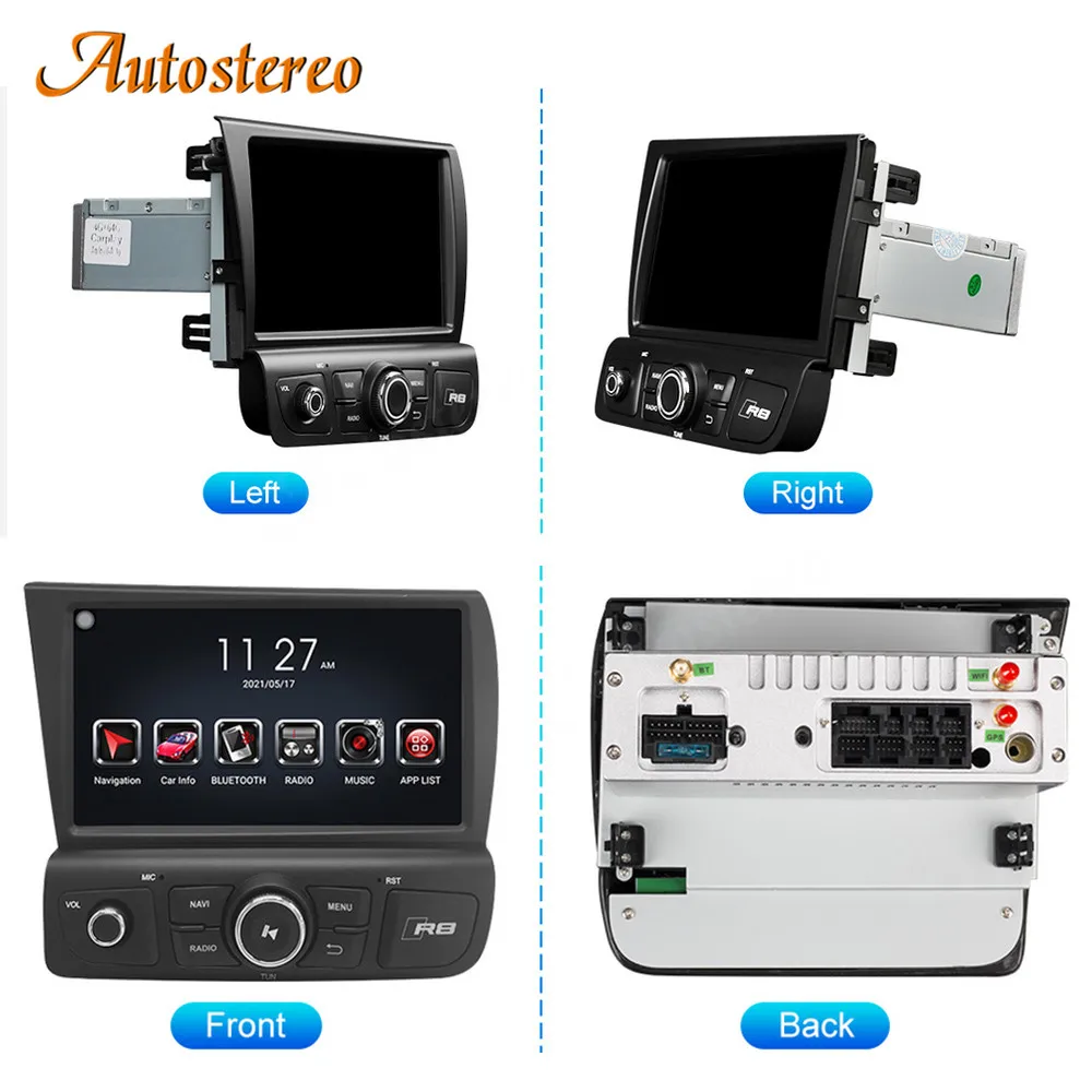 Android Big Boy Toy For Audi R8 Spyder Tony Stark Car GPS Navigation Auto Stereo