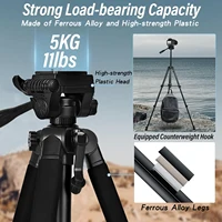 Tripod for Camera, Camera Tripod 60" Heavy Duty Tripod, Phone Tripod for Video Recording Photo Vlog, Iron Camera Tripods - Image 4