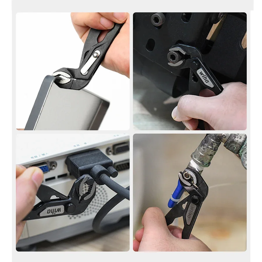 Multi-purpose Water Pump Pliers 5 inch Mini Single-handed Precision Pipe Pliers 5 positions WIHA 46672