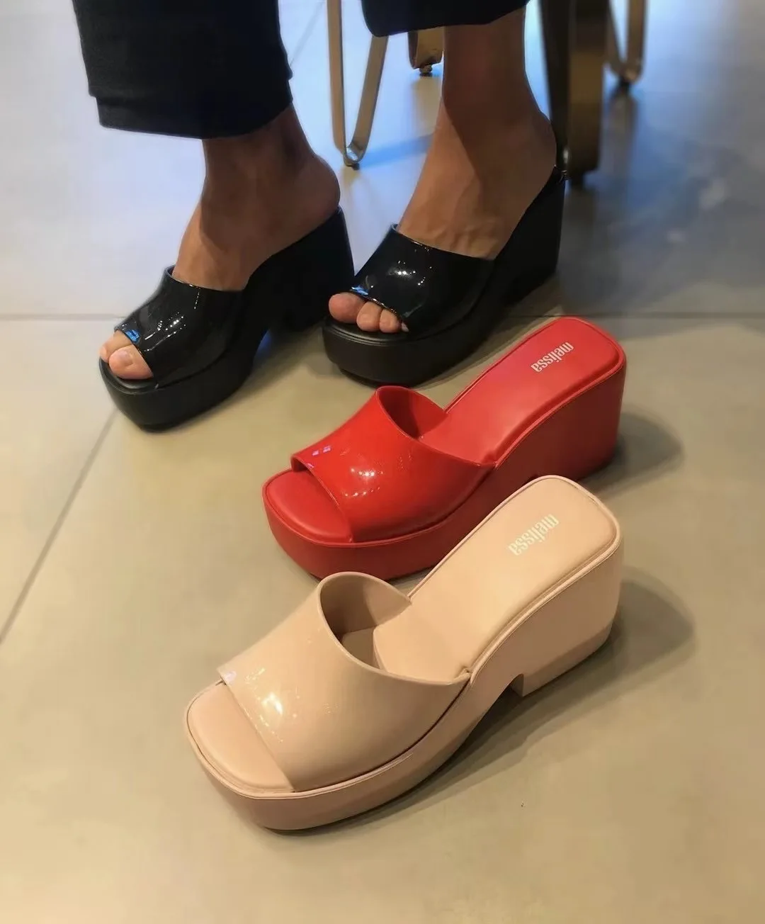 Mini Melissa Shoes Women Platform High Heel Sandals Jelly