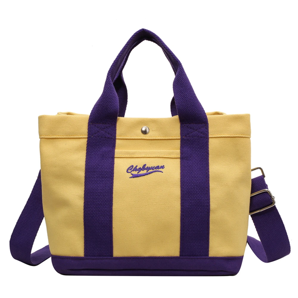 Women’s Canvas Tote Bag, Wide Adjustable Strap Shoulder Handbag_voghion.com