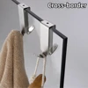 Bathroom Shower Door Hook Stainless Steel Over Glass Door Shower Towel Rack Bathrobe Hanger Holder Punch Free Wall Hooks 4