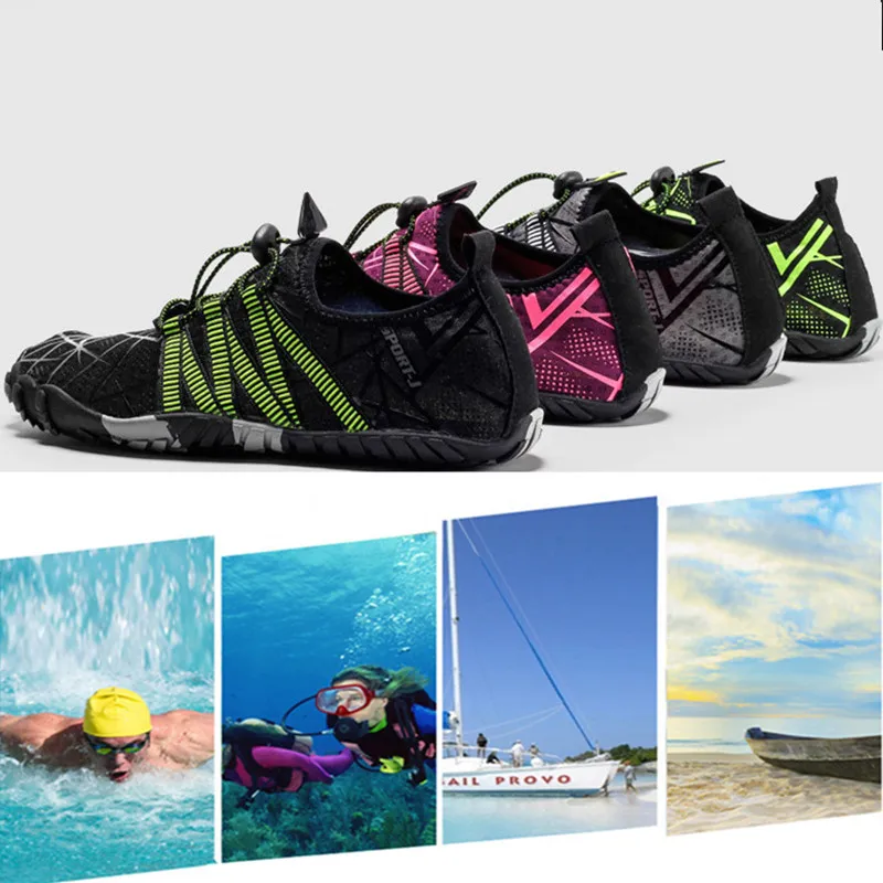 Men Women Lightweight Seaside Beach Shoes Soft Swimming Sneakers Outdoor Unisex Breathable Quick Dry Barefoot Footwear Aqua Shoe 6