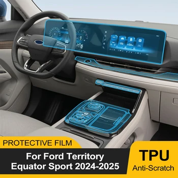 Pellicola TPU per Auto Ford Territory 2024 2025 Equator Sport, Pellicola Protettiva PPF Pretagliata per Console Centrale e Accessori Interni