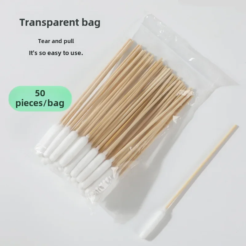 Cotton Swab Ear Cleaner For Dogs Cats Pet Cotton Stick For Ear Eye Cleaning Long Bamboo Swab