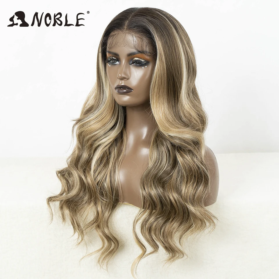 Noble Synthetic Lace Front Wig HD Transparent 13x7 Body Wave Wig Cosplay Wig Blonde Wigs For Women Lace Wig synthetic Lace Wig