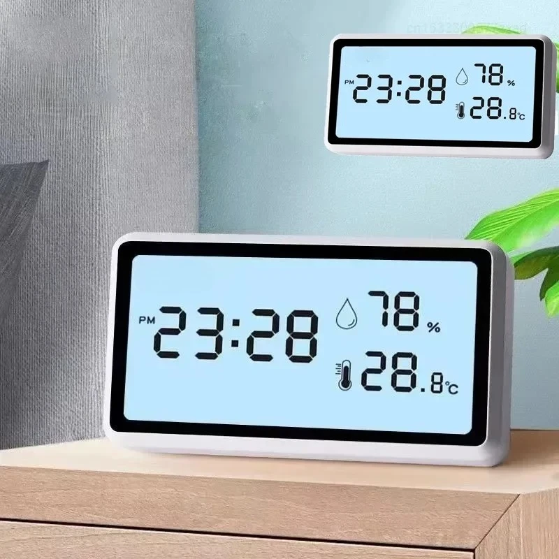 High Precision Digital Thermometer & Hygrometer with Table Clock Feature