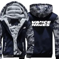 Vance and Hines Hoodies Men Coat Winter Warm Fleece Vance and Hines Sweatshirts Jacket 2