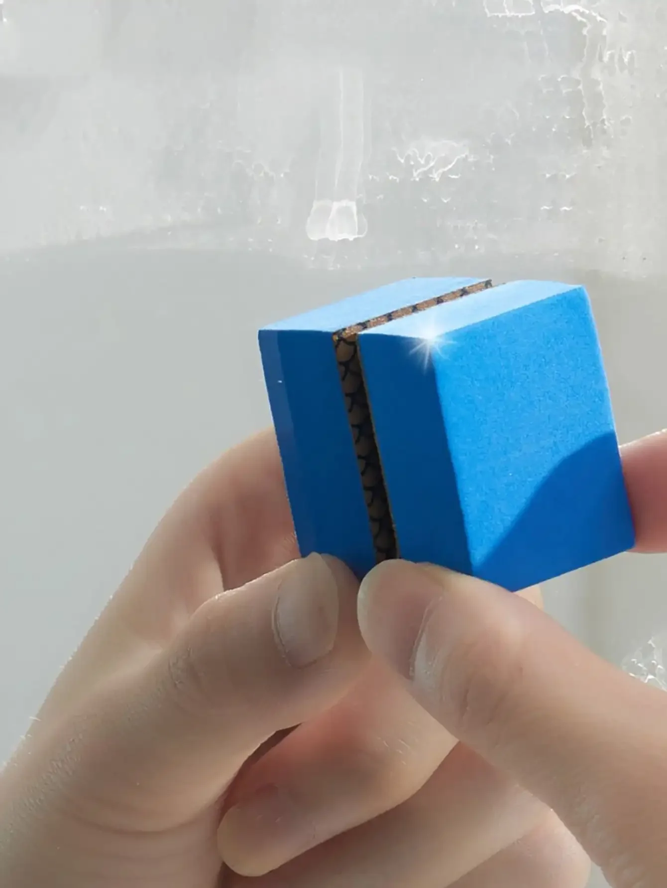 Mirror Diamond Sand Sponge Wipe for Bathroom and Glass Cleaning